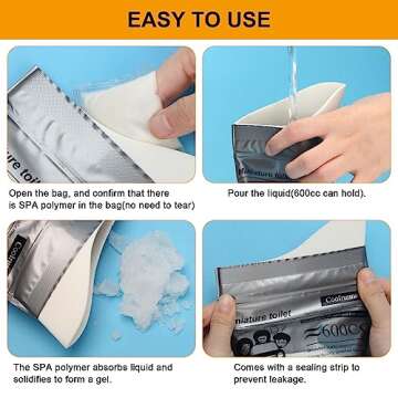 Coolrunner Disposable Urine Bags,8/12/20/24 Pack Camping Pee Bags, Disposable Urinals Vomit Bags for Travel Urinal Toilet Traffic Jam Emergency Portable Toilet Bee Bag for Men Women Kids Patient