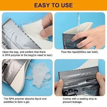 Coolrunner Disposable Urine Bags,8/12/20/24 Pack Camping Pee Bags, Disposable Urinals Vomit Bags for Travel Urinal Toilet Traffic Jam Emergency Portable Toilet Bee Bag for Men Women Kids Patient