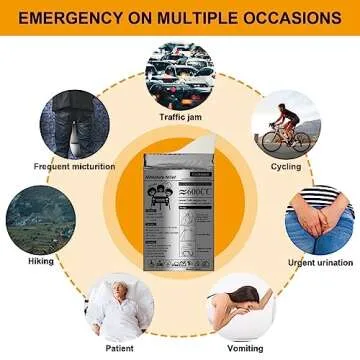 Coolrunner Disposable Urine Bags,8/12/20/24 Pack Camping Pee Bags, Disposable Urinals Vomit Bags for Travel Urinal Toilet Traffic Jam Emergency Portable Toilet Bee Bag for Men Women Kids Patient