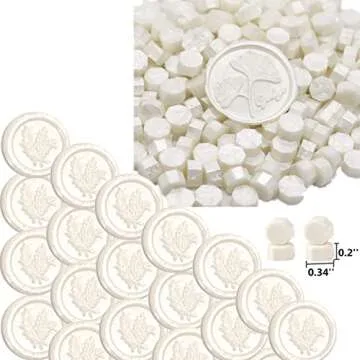 400 Pcs Wax Seal Beads, Pearl White Sealing Wax Beads for Elegant Invitations and Gift Wrapping