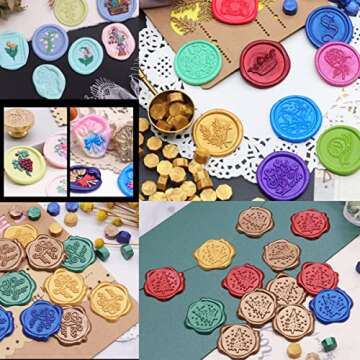 400 Pcs Pearl White Octagon Wax Seal Beads for Events