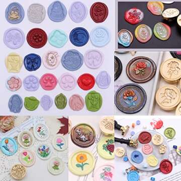 400 Pcs Pearl White Octagon Wax Seal Beads for Events