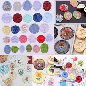 400 Pcs Pearl White Octagon Wax Seal Beads for Events