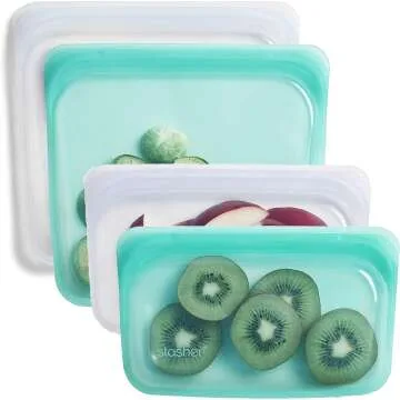 Stasher Reusable Silicone Storage Bag 4-Pack