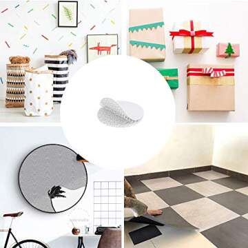 BRAVESHINE Adhesive Stickers- Removable Heavy-Weight Round Sticky Tapes for Home or Office Use -12 S...