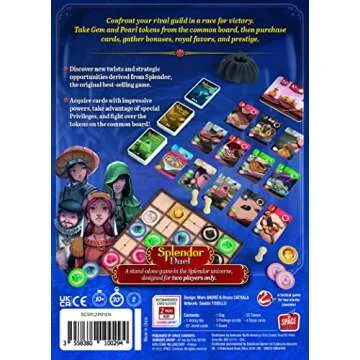 Space Cowboys Splendor Duel Board Game - Two-Player Strategy Game for Intense Gem Collecting Battles - Fun Family Game for Kids and Adults, Ages 10+, 2 Players, 30 Minute Playtime, Made