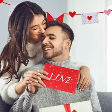 32 Feet Valentine's Day Decor Love Letter Garland Valentine's Banner Classroom Decor for Mantel Romantic Wedding Garland Anniversary Party Supplies