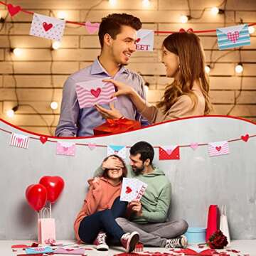 32 Feet Valentine's Day Decor Love Letter Garland Valentine's Banner Classroom Decor for Mantel Romantic Wedding Garland Anniversary Party Supplies