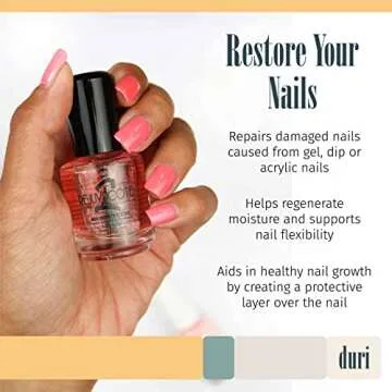 duri Rejuvacote 2 Nail Growth System Sensitive Formula - Nail Hardener and Strengthener for Brittle, Breaking, Splitting Nail Repair - 0.61 fl. oz.