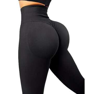 SUUKSESS Seamless Butt Lifting High Waisted Leggings