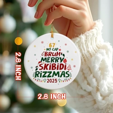 Funny Six Seven Christmas Ornament, Unique Meme Gift 2025 - Perfect Holiday Cheer!