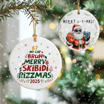 Funny Six Seven Christmas Ornament for Memes & Teens