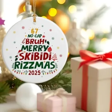 Funny Six Seven Christmas Ornament for Memes & Teens