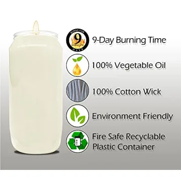 9 Day White Prayer Candles - 10 Pack of 7" Pillar Candles