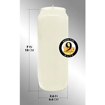 9 Day White Prayer Candles - 10 Pack of 7" Pillar Candles