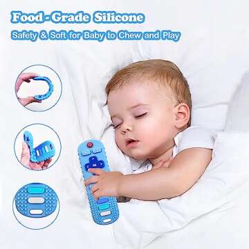 ERSIHUA 2-Pack Silicone Baby Teething Toys for Infants