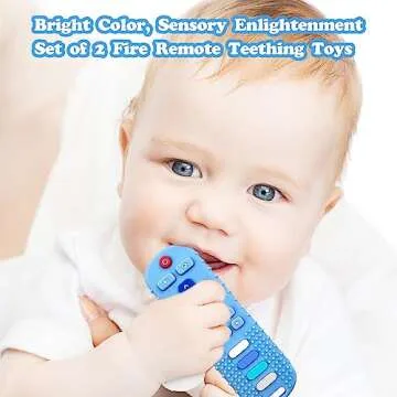 ERSIHUA Silicone Baby Teething Toys - 2-Pack Remotes