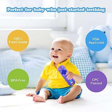 ERSIHUA Silicone Baby Teething Toys - 2-Pack Remotes