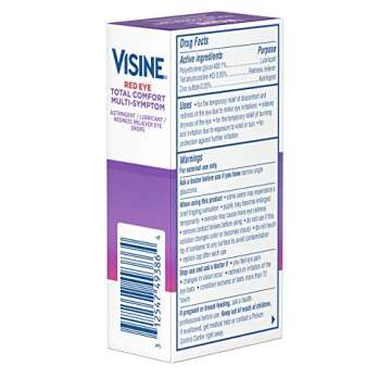 Visine Multi-Symptom Eye Drops - Astringent, Lubricant & Redness Reliever for Irritated, Dry, Red Eyes - 0.5 fl. oz