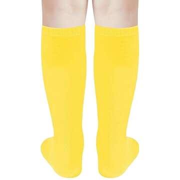 UTTPLL Uniform-School-Soccer-Football Yellow Knee High Socks for Kids