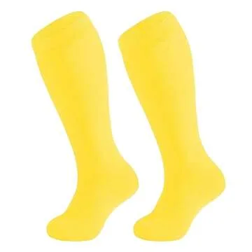 UTTPLL Kids Knee High Yellow Sports Socks for Ages 0-9