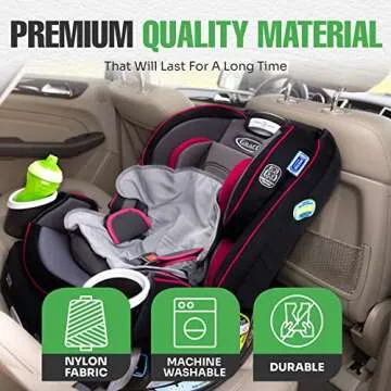 lebogner Child Car Seat Saver Waterproof Liner 100% Leak Free Pad for Baby Stroller, Piddle Pad for Potty Training Toddlers, Car Seat Liner with Anti Slip Vinyl Backing