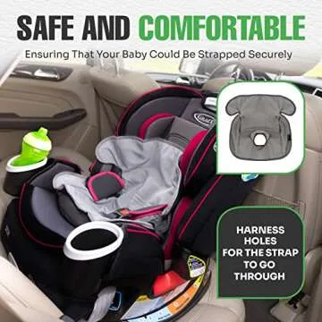 lebogner Child Car Seat Saver Waterproof Liner 100% Leak Free Pad for Baby Stroller, Piddle Pad for Potty Training Toddlers, Car Seat Liner with Anti Slip Vinyl Backing