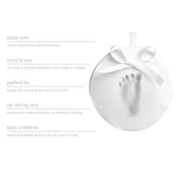 Tiny Ideas Baby Handprint Footprint Ornament Kit
