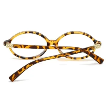 JOVAKIT Retro Oval Blue Light Blocking Glasses for Women