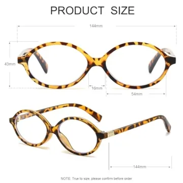 JOVAKIT Retro Oval Blue Light Blocking Glasses for Women