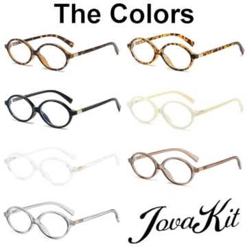 JOVAKIT Retro Oval Blue Light Blocking Glasses for Women