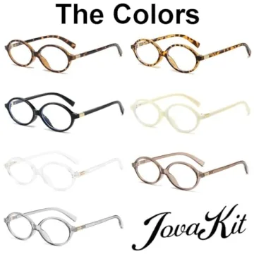 JOVAKIT Retro Oval Blue Light Blocking Glasses for Women
