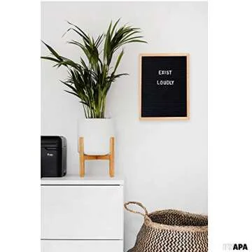 Felt Letter Board with 650 Letters, Numbers & Symbols - 12x16 Inch Changeable Message Board with Oak Wooden Frame, Plus Free Letter Bag
