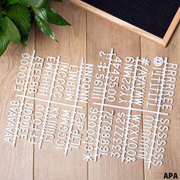 Felt Letter Board with 650 Letters, Numbers & Symbols - 12x16 Inch Changeable Message Board with Oak Wooden Frame, Plus Free Letter Bag