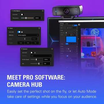 Elgato Facecam Pro, True 4K60 Ultra HD Webcam for Live Streaming, Gaming, Video Calls, Advanced Light Correction, DSLR Style Control, Wide Angle, Works with OBS, Teams,Zoom, PC/Mac, Black