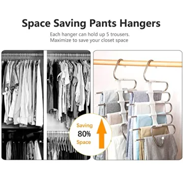 Kalimdor Space Saving Pants Hangers for Organized Closets