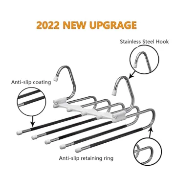 Kalimdor Space Saving Pants Hangers for Organized Closets