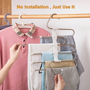 Kalimdor Space Saving Pants Hangers for Organized Closets