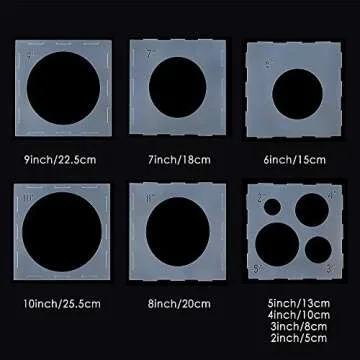 Auihiay 2-10 Inch Collapsible Plastic Balloon Sizer Box Cube, Balloon Size Measurement Tool for Balloon Decorations, Balloon Arches, Balloon Columns