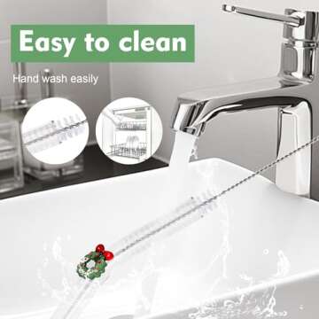 4Pcs Glass Straws with Charms, Reusable Clear Drinking Straws with Christmas Decor, Cute Colorful Christmas Glass Straws Shatter Resistant with Cleaning Brush