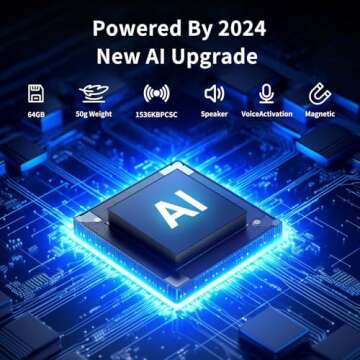 128G (1600 Hour) Digital Voice Recorder: Voice Activated Recorders with Playback, Audio Recording De...