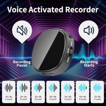 128G Digital Voice Recorder with Voice Activation and Playback