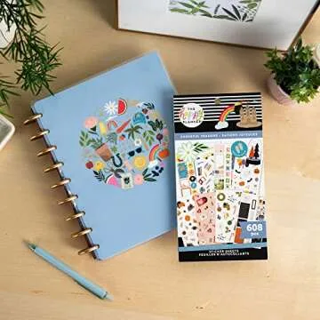 The Happy Planner Sticker Pack for Calendars, Journals and Projects –Multi-Color, Easy Peel – Scrapbook Accessories – Cheerful Seasons Theme – 30 Sheets, 608 Stickers Total
