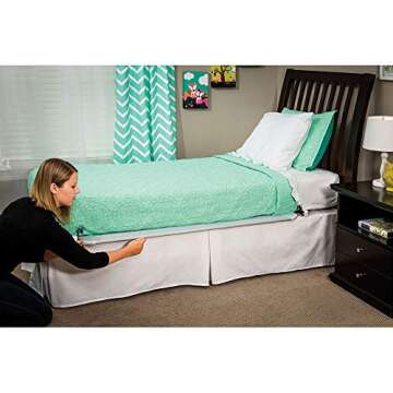 Regalo Hideaway 54-Inch Extra Long Bed Rail Guard, with Reinforced Anchor Safety System