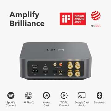 WiiM Amp: Multiroom Streaming Amplifier | Compatible with AirPlay, Google Cast, Alexa | HDMI, Voice ...
