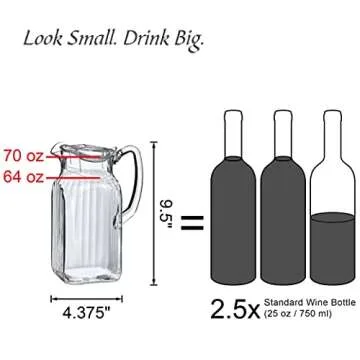 Amazing Abby Acrylic Pitcher: Elegant 64 oz Water Jug
