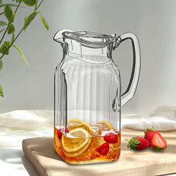 Amazing Abby Acrylic Pitcher: Elegant 64 oz Water Jug