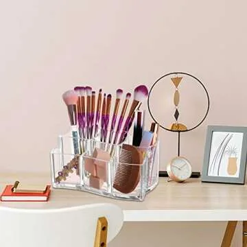 Tbestmax 6 Slot Clear Acrylic Makeup Organizer