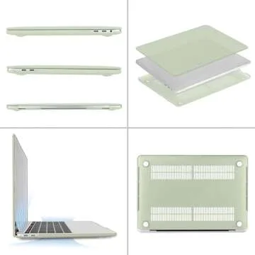 MOSISO Compatible with MacBook Pro 13 inch Case M2 2025, 2024, 2023, 2022-2016 A2338 M1 A2251 A2289 A2159 A1989 A1708 A1706, Plastic Hard Shell&Keyboard Cover&Screen Film&Storage Bag, Sage Green