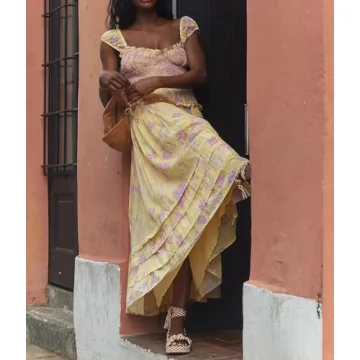 Stylish Women’s Summer Flowy Smocked Maxi Dress for All Occasions